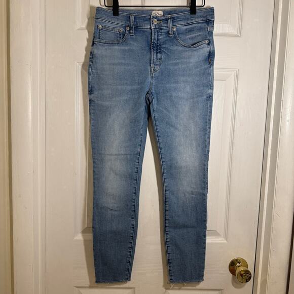 J. Crew Denim - J. Crew 9" High-Rise Toothpick Skinny Jean Raw Hem in Hamden Wash  Size 28